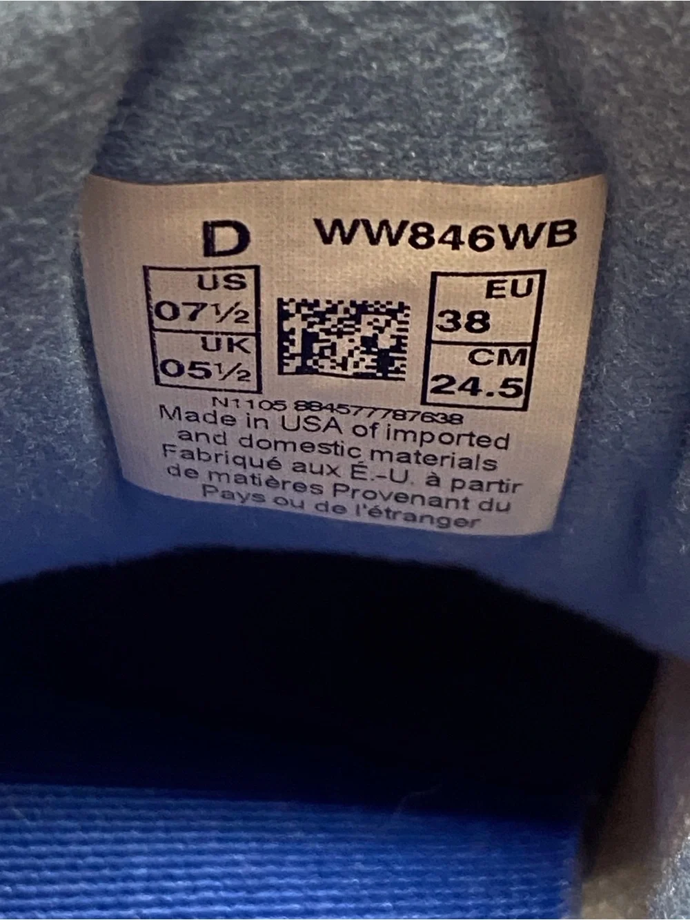 New Balance WW846WB Women’s Size 7.5